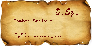 Dombai Szilvia névjegykártya